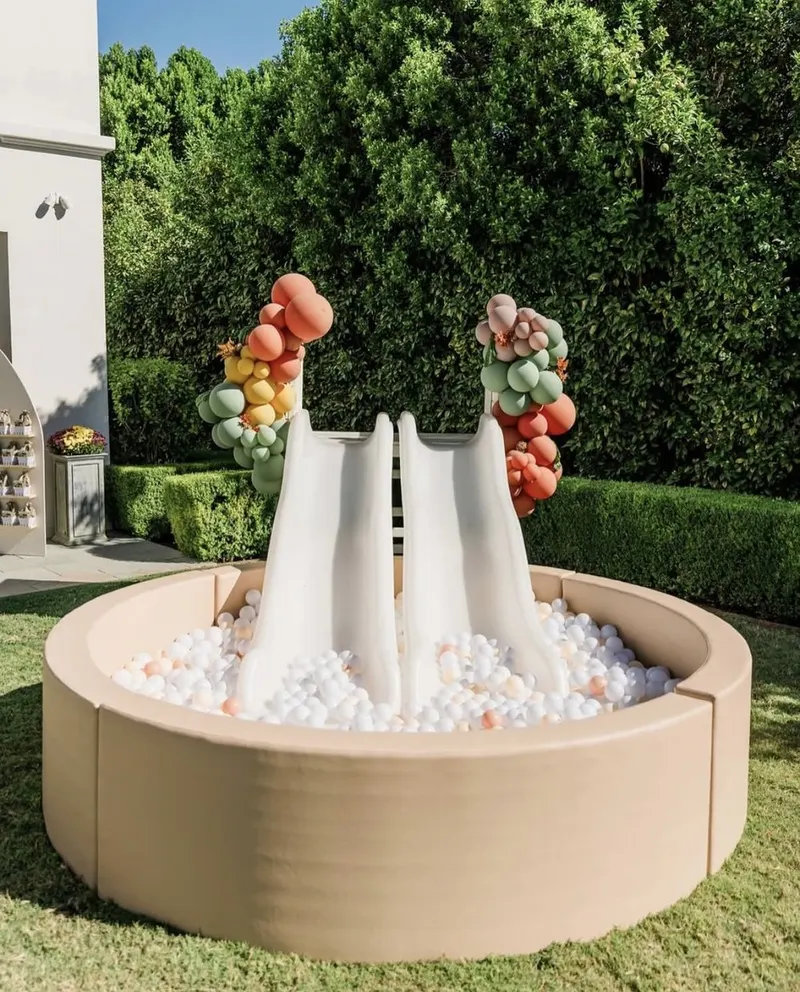9' Beige Round Ball Pit