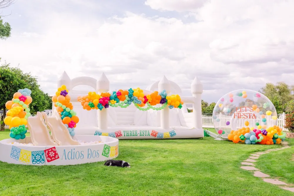 The Bubble House — transparent dome filled with balloons